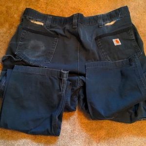 Distressed Black Carhartt Pants